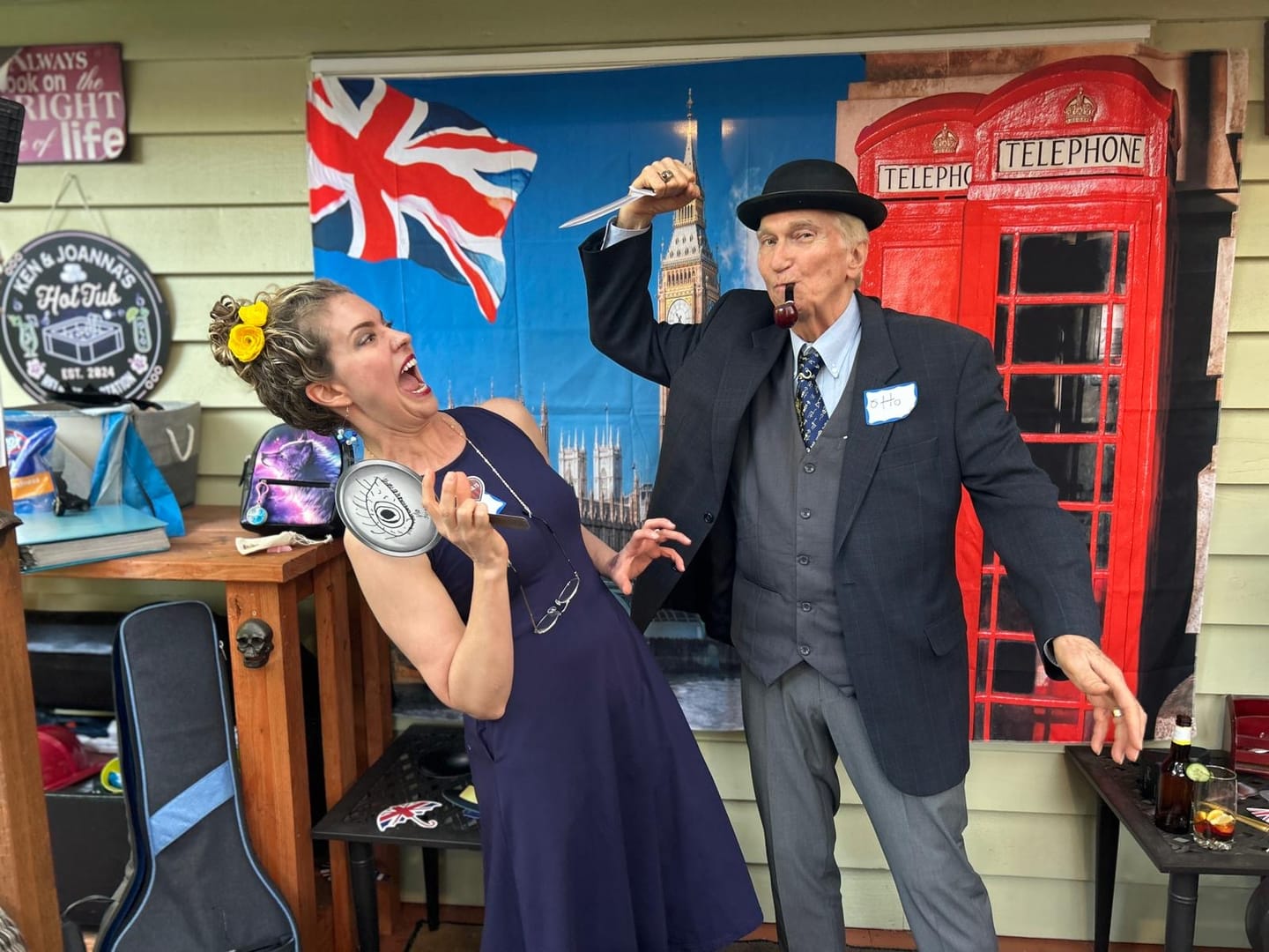 Customer photo review of Sherlock Holmes Murder Mystery Host Your Own Game Kit