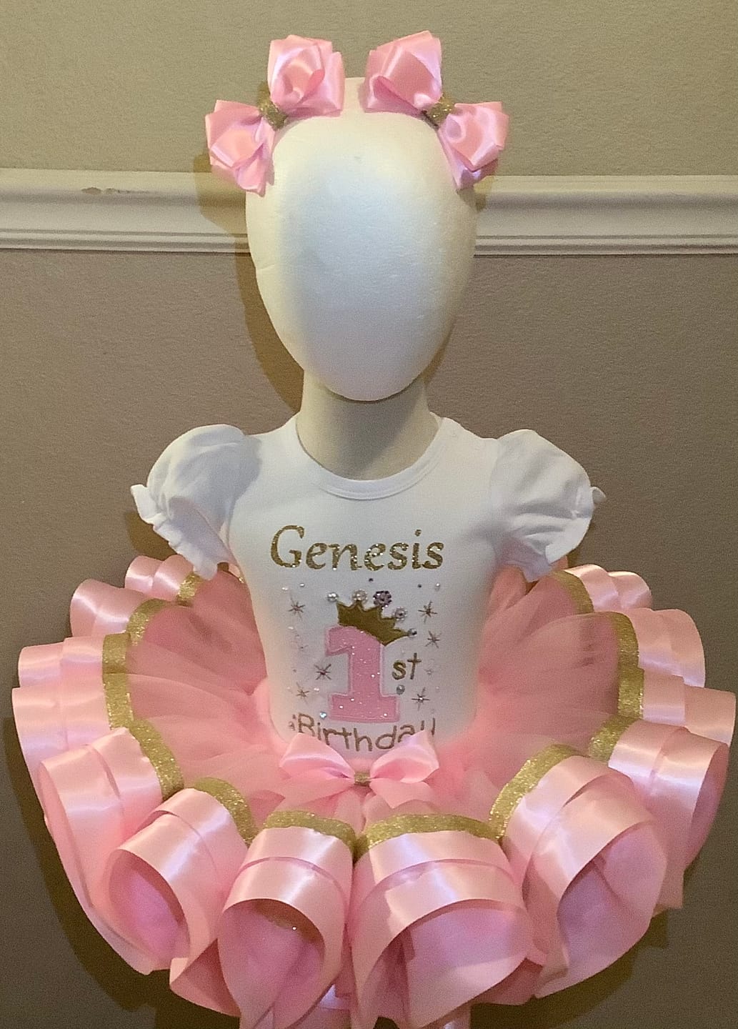 Customer photo review of Girl's Short Sleeve RUFFLE BOTTOM Shirts