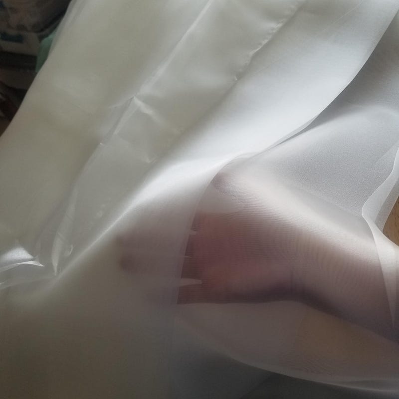 Customer photo review of Ivory Crystal Organza