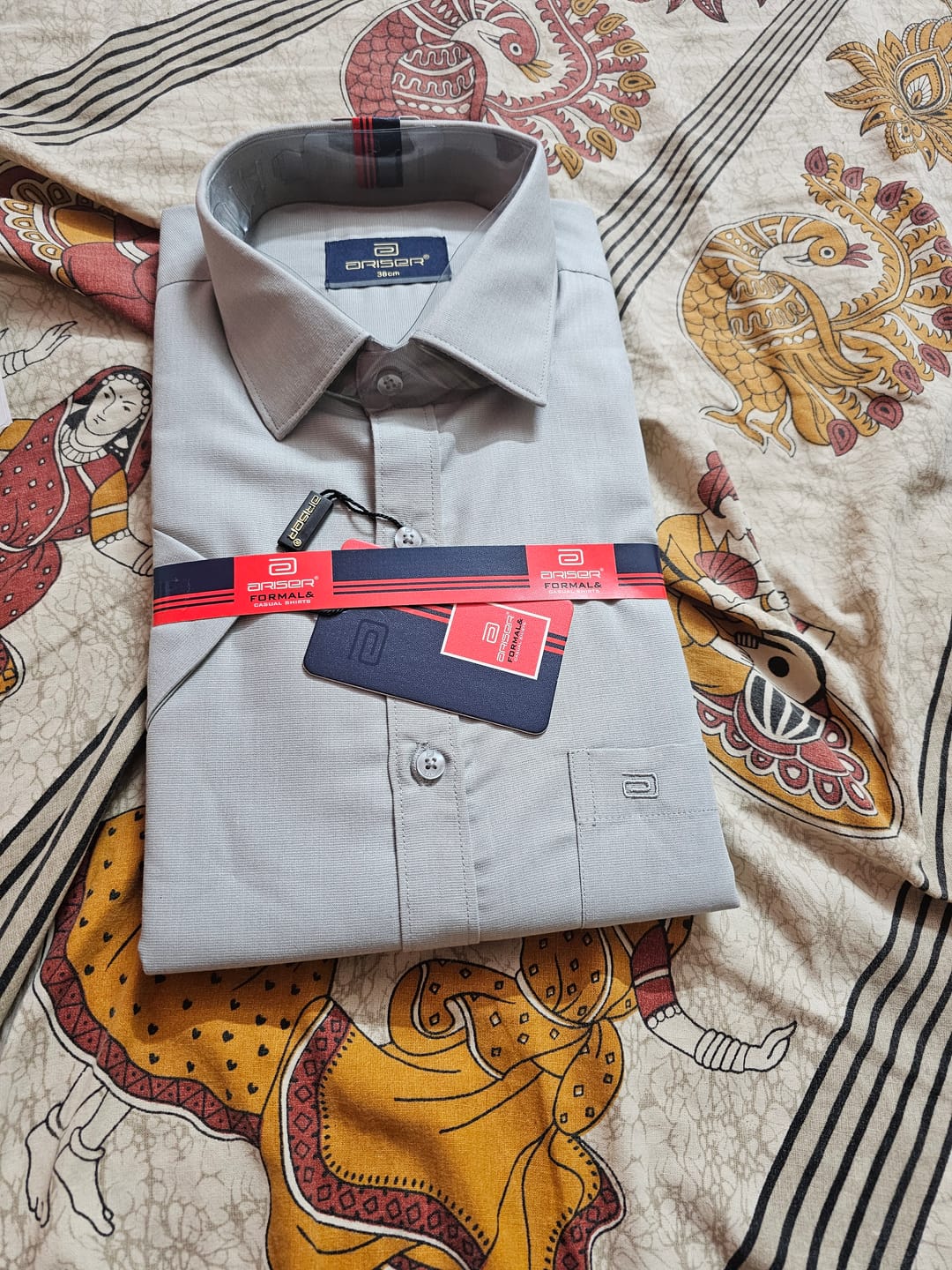 Customer photo review of Super Soft -Squirrel Gray Formal Shirts for Men | Ariser