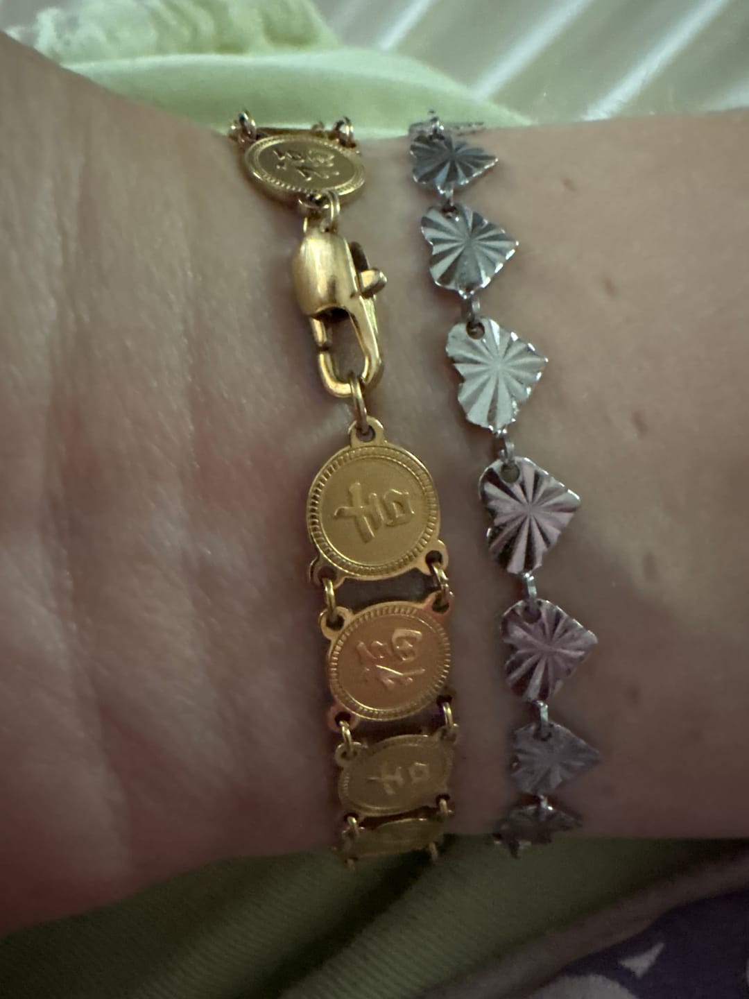 Customer photo review of Lucky Coin Bracelet
