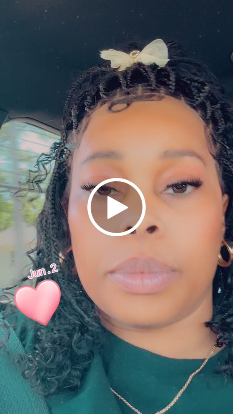 Customer video review of Short Bohemian Knotless Bob Wig (100% HD Human Hair Lace & Curls) Black Color