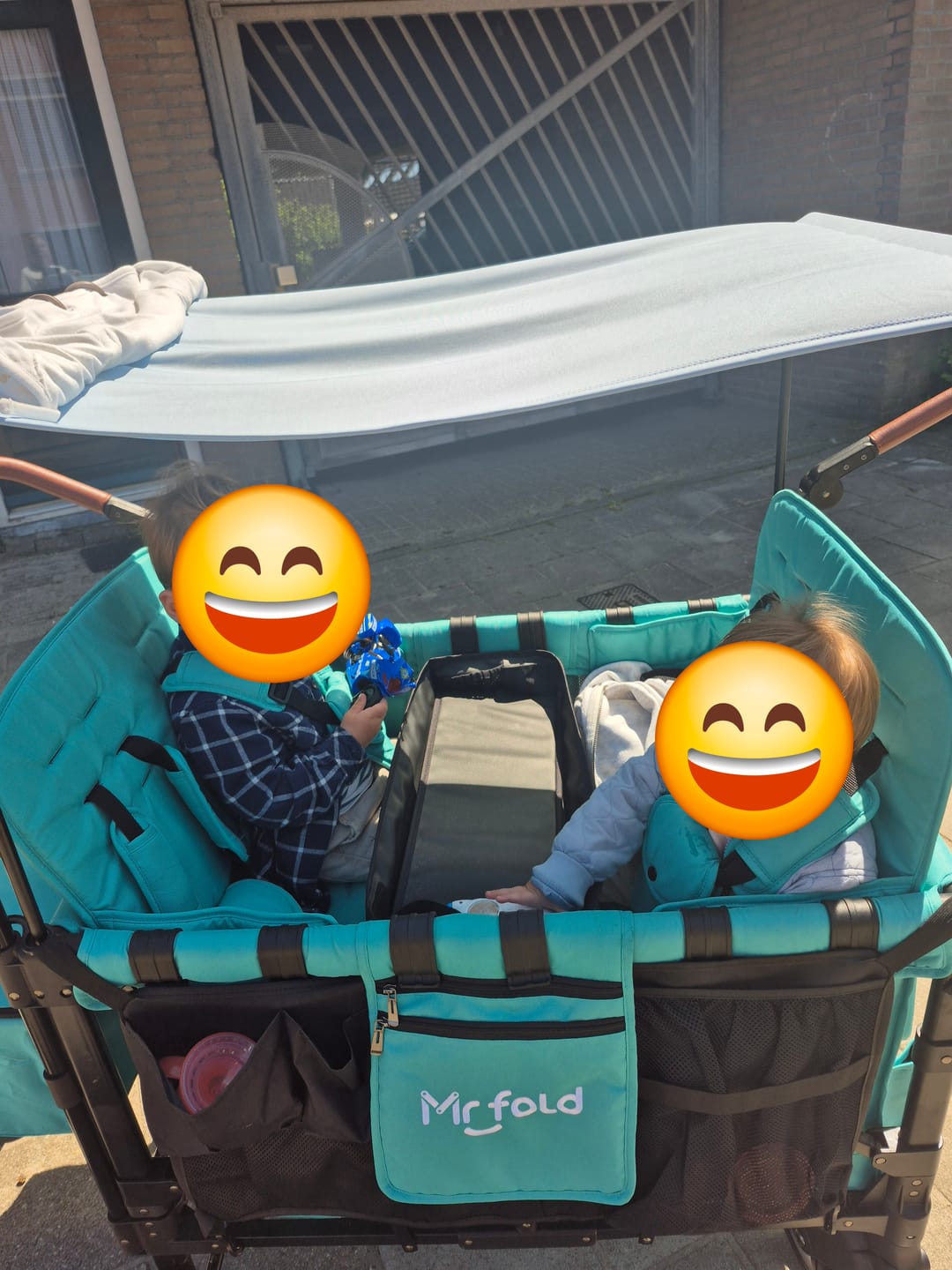 Customer photo review of P-Series Luxe 4-zits kinderkar