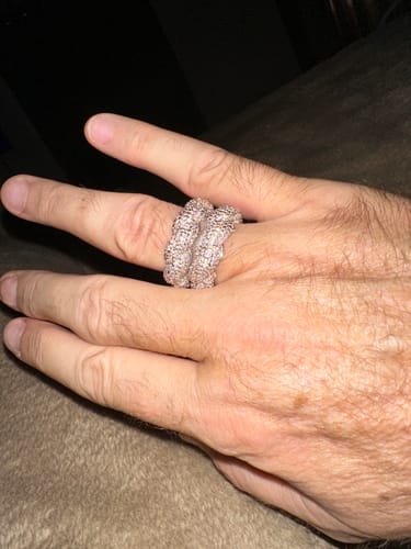 Customer photo review of French Rope CZ Eternity Band Hip Hop Ring