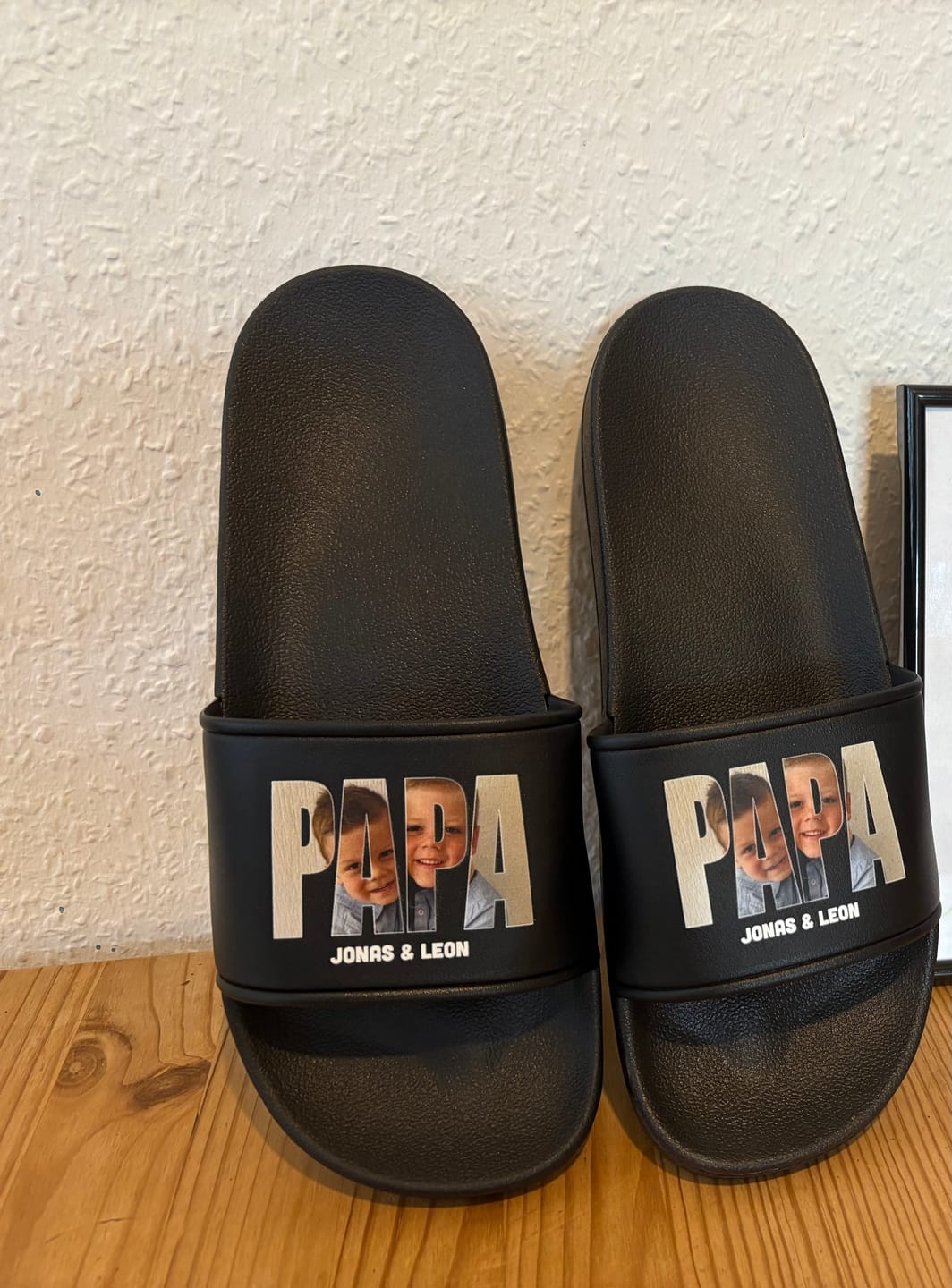 Customer photo review of Der Papa - Personalisierte Badeschlappen für Papa mit Fotoupload