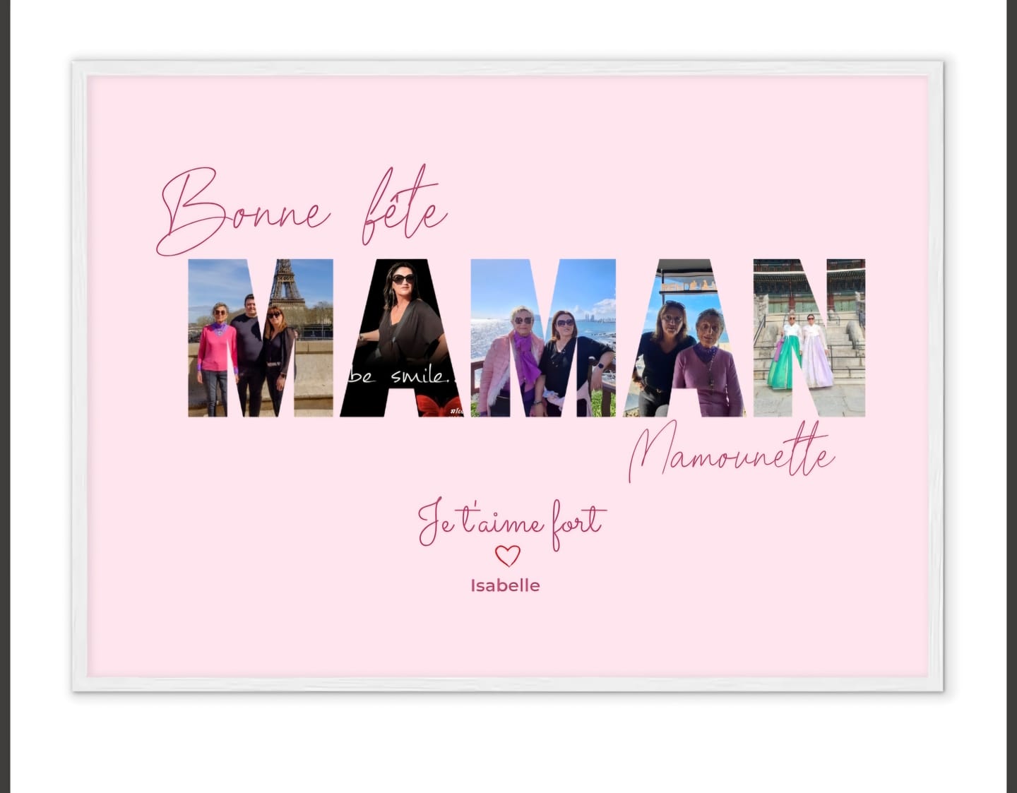 Customer photo review of Bonne fête Maman - Affiche Personnalisée