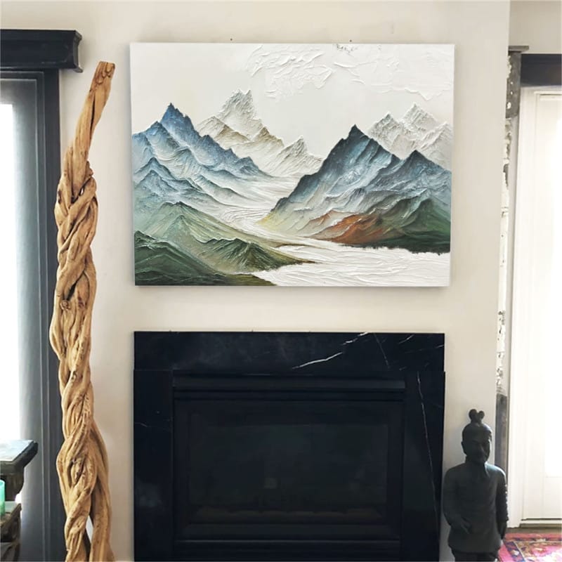 Customer photo review of Mountain Textured Abstract Painting #MT005