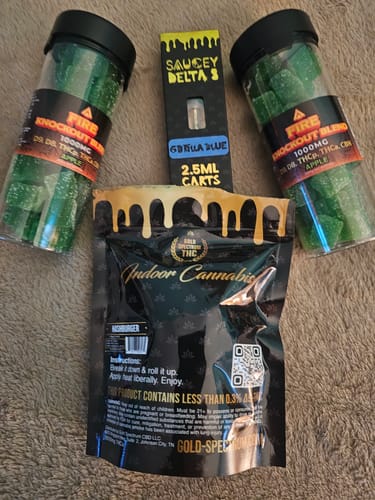 Customer photo review of Gold Spectrum THCA Flower - Top Quality Strain of the Month
