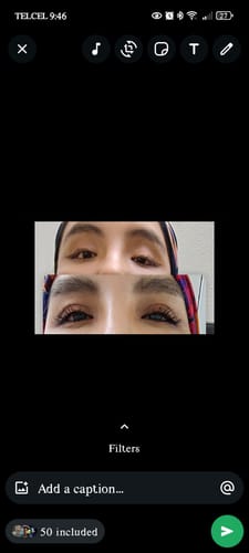 Customer photo review of Suero para pestañas y cejas