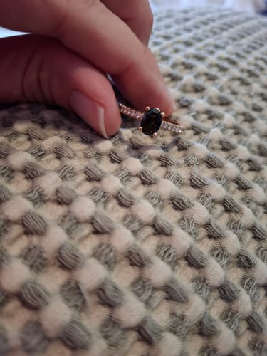 Customer photo review of Bluebird of Happiness® Tourmaline & Diamonds Ring in 9ct Yellow Gold