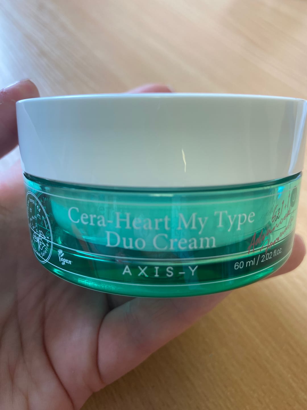 Customer photo review of Mitrinošs krēms ar divkāršu iedarbību AXIS-Y Cera- Heart My Type Duo Cream