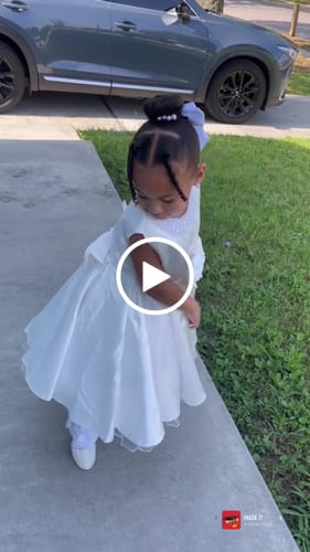 Customer video review of Girl Christmas Dress Toddler Princess Dress Summer Beaded Bow Dress Birthday Party Dress