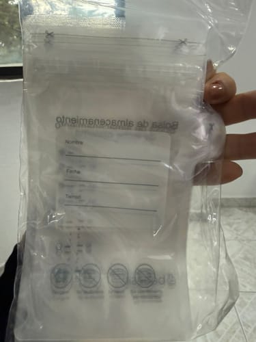 Customer photo review of Pack 30 Bolsas Leche Materna Bebesit Antiderrame 200 Ml