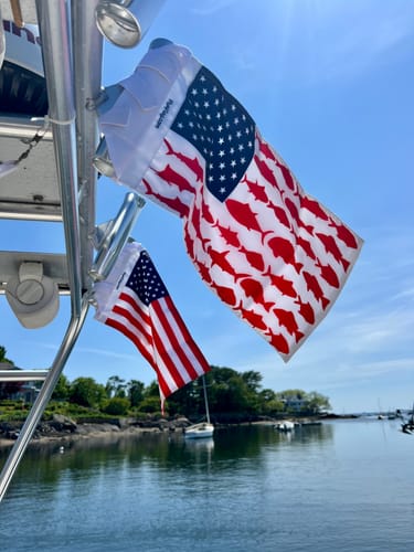 Customer photo review of Red, White & Fish Flag