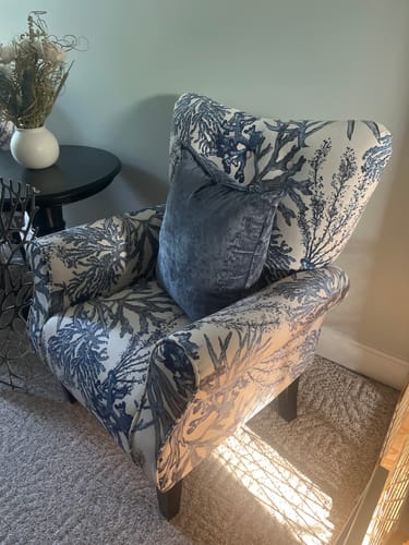 Customer photo review of Allston High Back Upholstered Accent Armchair