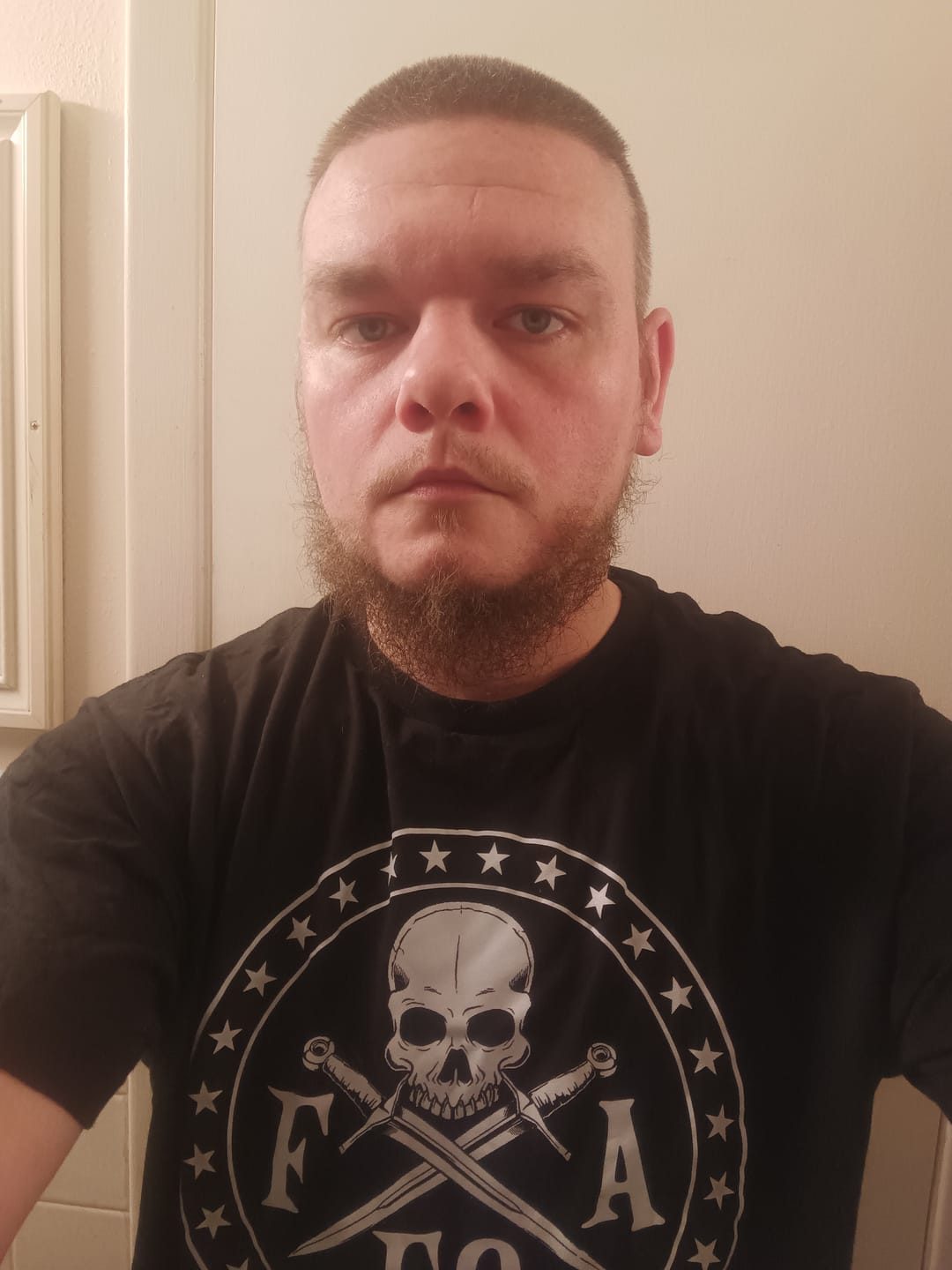 Customer photo review of FAFO Skull & Dagger T-Shirt
