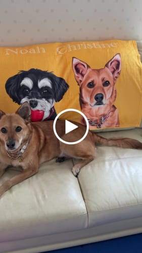 Customer video review of Petcanvaオーダーメイド ペット似顔絵