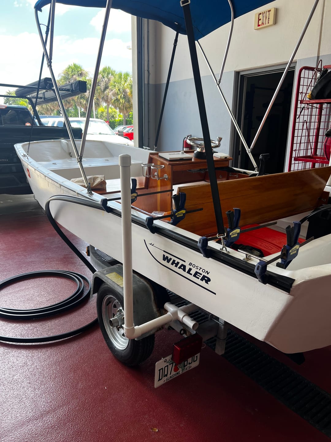 Customer photo review of Boston Whaler 3 Piece OEM Rub Rail **All Black** - Fits Classic 9' - 17'