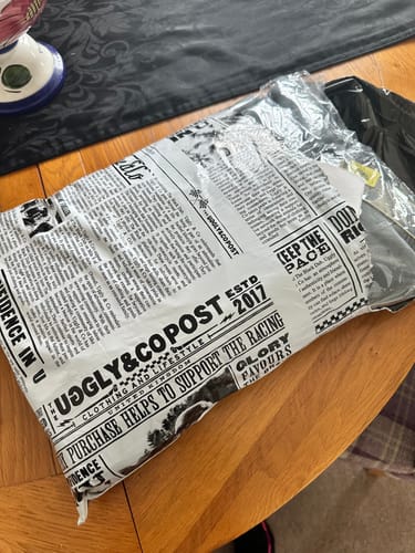 Customer photo review of Blue Flattrack Hoodie