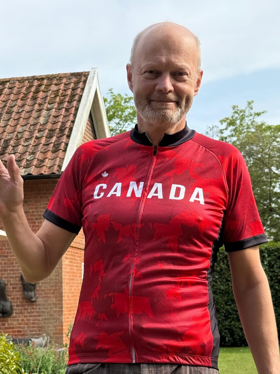 Customer photo review of Canada Maple Leaf Cycling Jersey