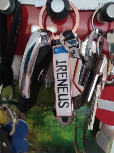 Customer photo review of Kennzeichen Schlüsselanhänger Mini Nummernschild Metall