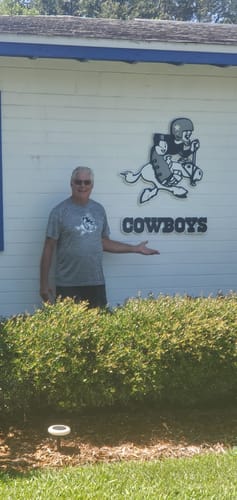 Customer photo review of Dallas Cowboys Retro "1969 Cowboy" 3D Vintage Metal Wall Art