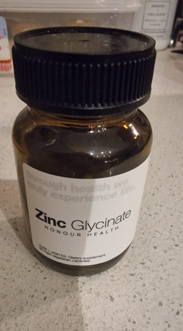 Customer photo review of Zinc Glycinate - 60 Capsules