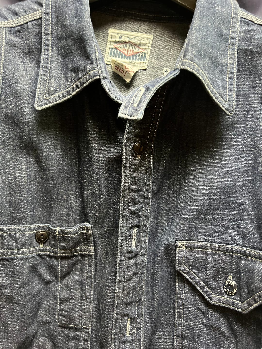 Customer photo review of 1933 Cigarette Pocket Denim Work Shirt