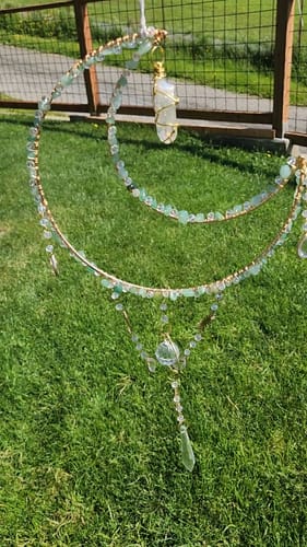 Customer photo review of Patreon - Artemis crescent moon Suncatcher tutorial