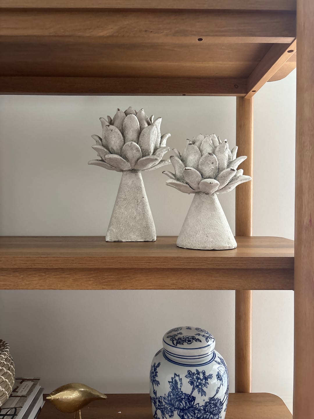 Customer photo review of Faux Stone Artichoke Finials