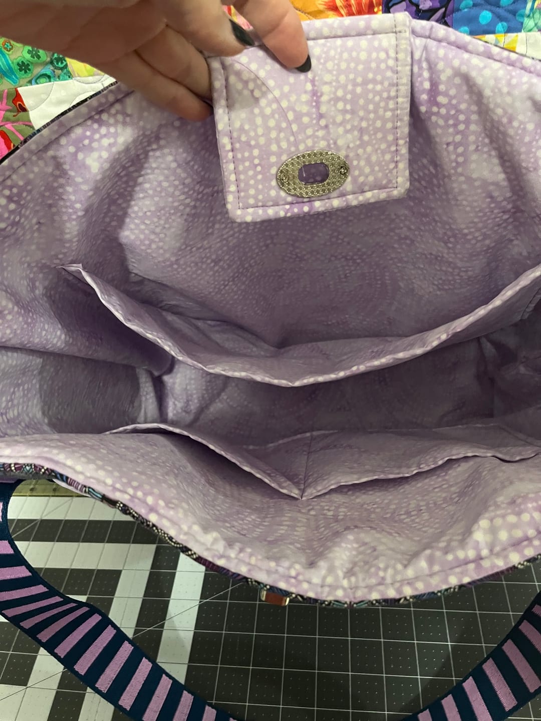 Customer photo review of Luggage Rider Carry-on Bag Pattern - Cut Loose Press