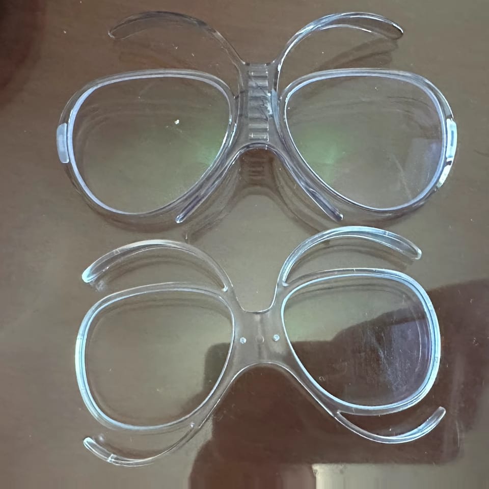 Customer photo review of Non-Adjustable Prescription Goggle Inserts