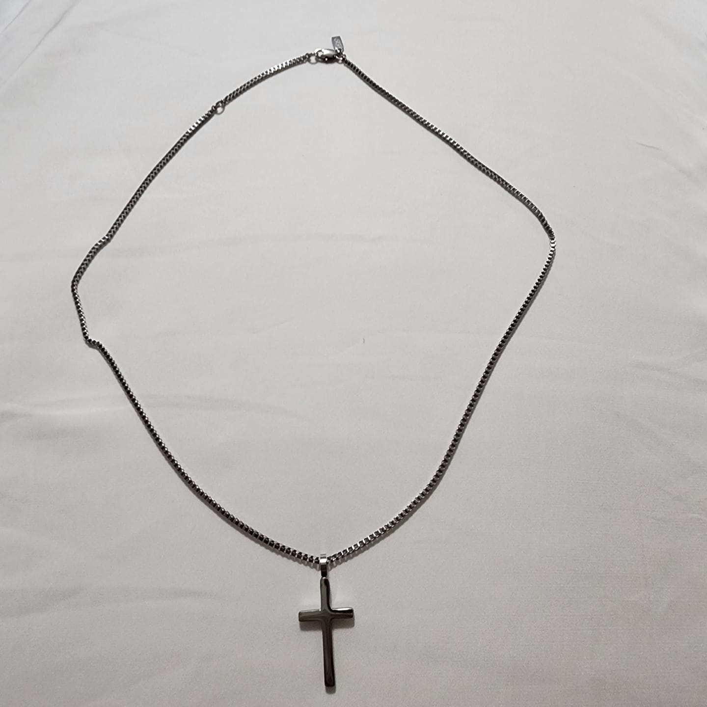 Customer photo review of Classic Cross & Box Chain