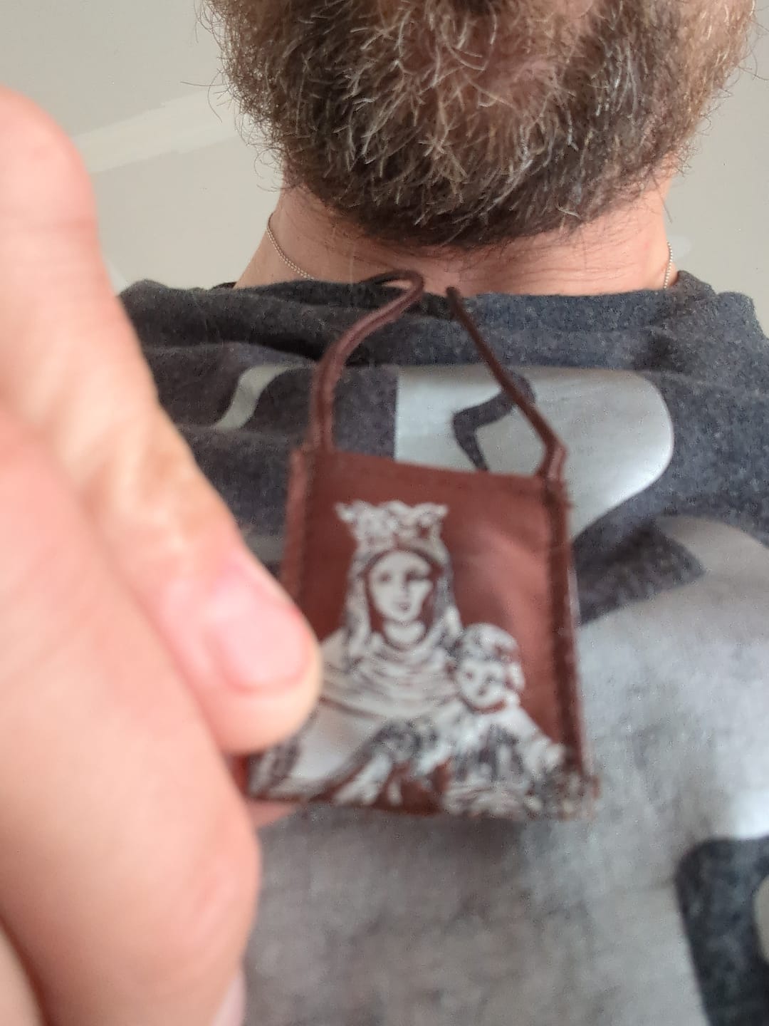 Customer photo review of OLMC Promise | Our Lady of Mt. Carmel Premium Brown Scapular