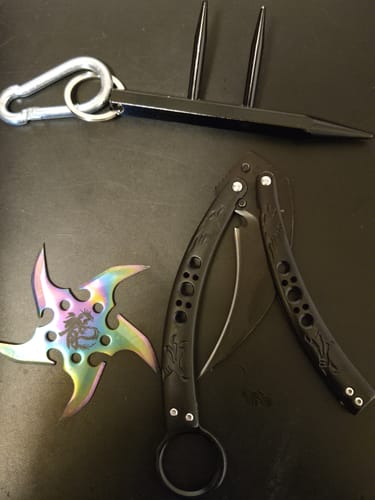 Customer photo review of Eagle Talon Black Karambit Balisong Limited Edition