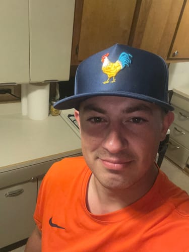 Customer photo review of Feelin' Cocky Hat - Navy