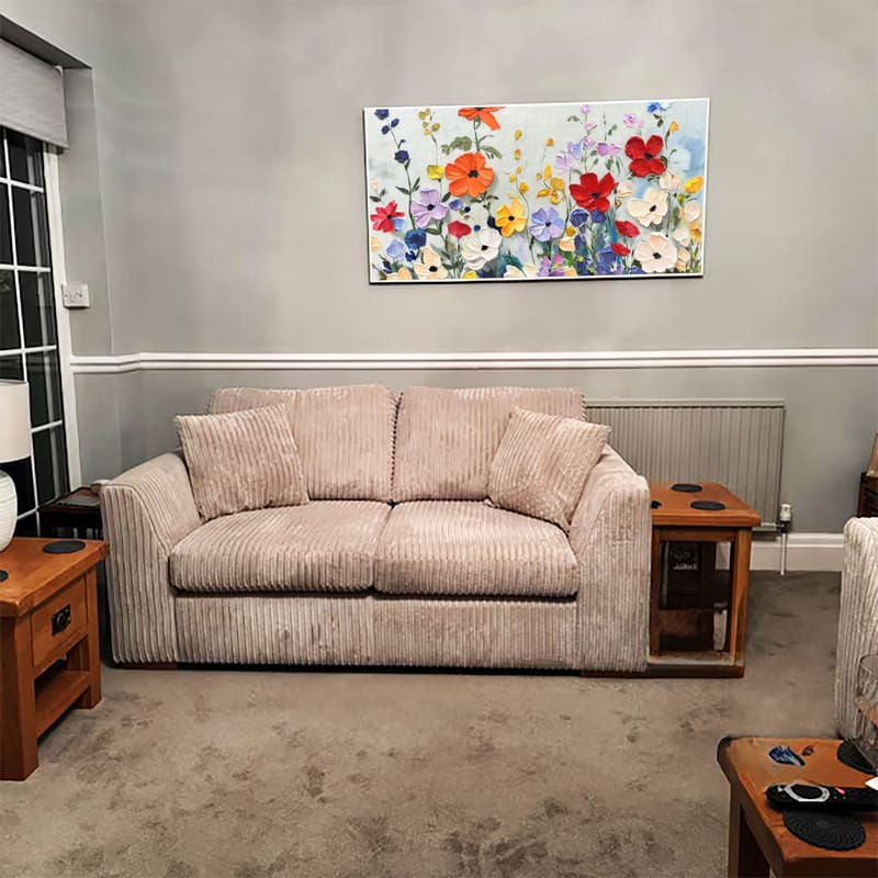 Customer photo review of Colorful Flower Textured Painting Canvas #FP006
