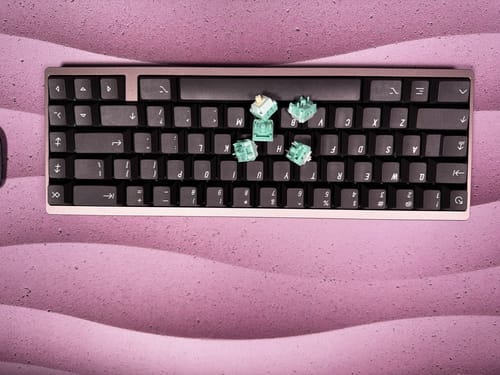 Customer photo review of Akko X HMX Cilantro Tactile Switch Factory Lubed (10PCS)