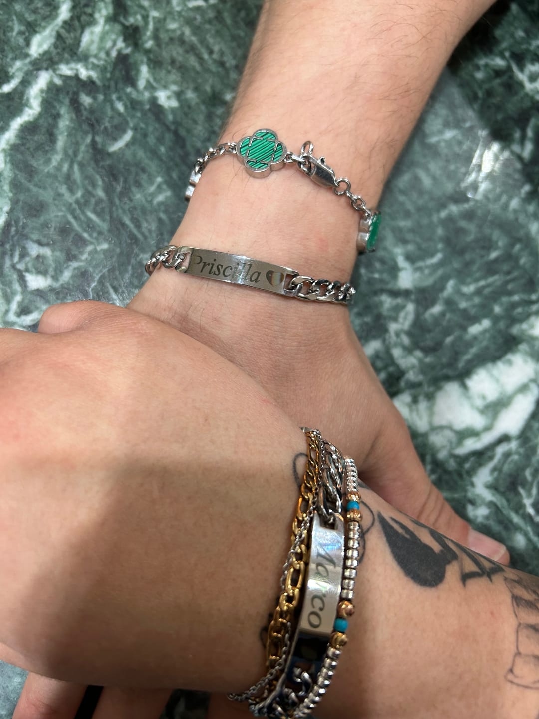 Customer photo review of Bracciali per Coppia Personalizzati con Incisione ✦ Unione Eterna