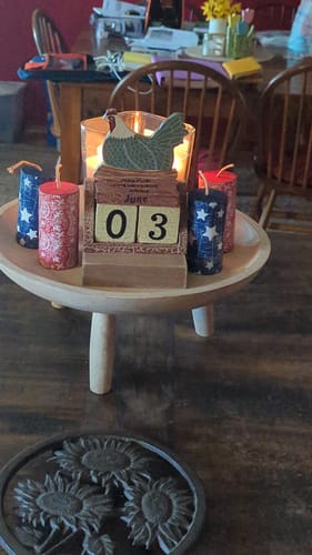 Customer photo review of Americana Print Decorative Wooden Firecrackers (2 Styles)