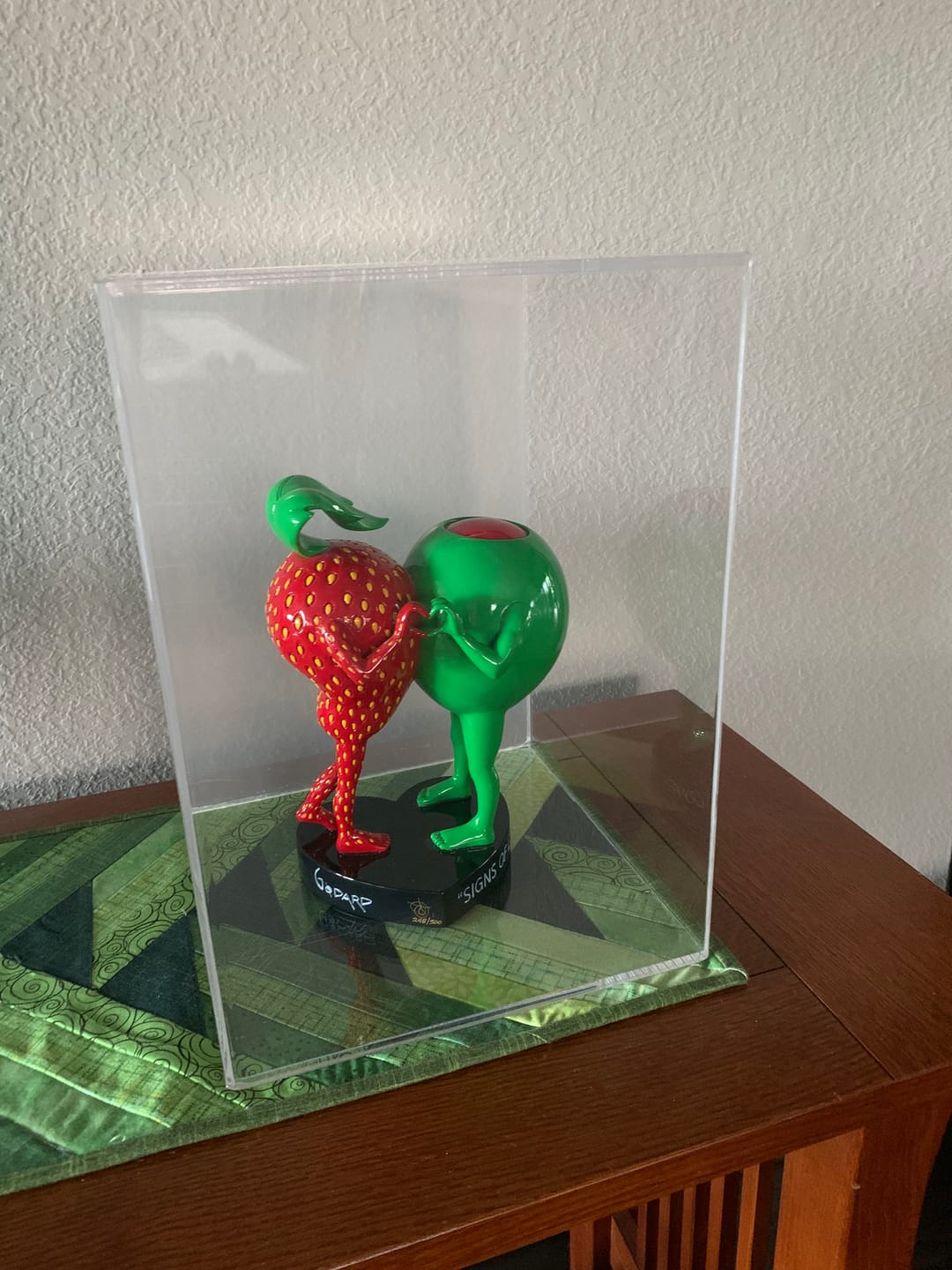 Customer photo review of Versatile Acrylic Display Case with Slide Back and Size Options