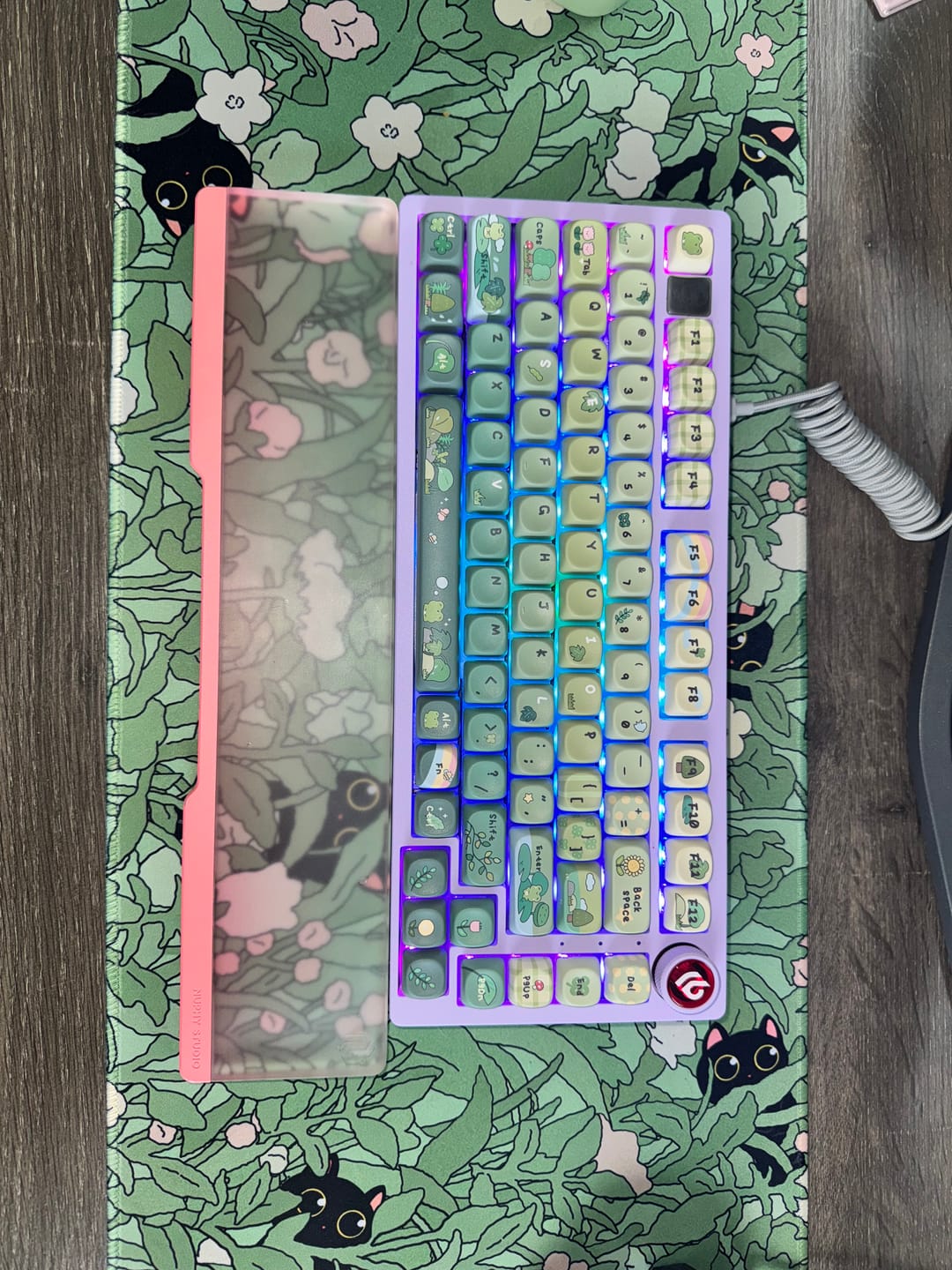 Customer photo review of KiiBOOM X Cosydiaries Rainy Froggy Day Keycap Set