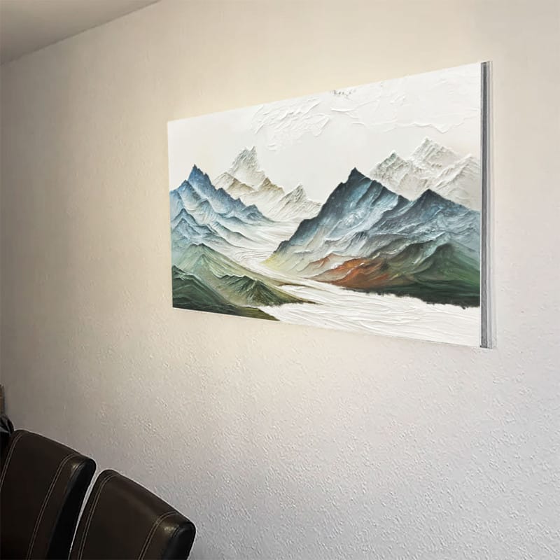 Customer photo review of Colorful  Mountain Textured Abstract Painting #MT004