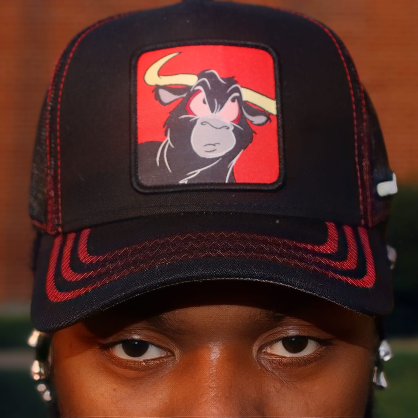 Customer photo review of OVERLORD X Looney Tunes: El Toro the Bull Trucker Cap
