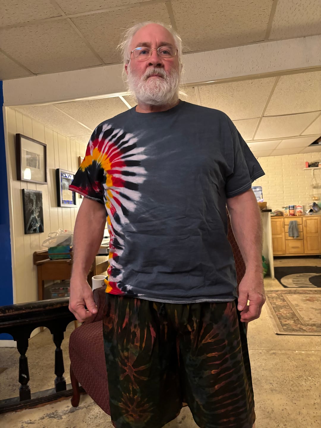 Customer photo review of Volcano Cascade Tie Dye T Shirt
