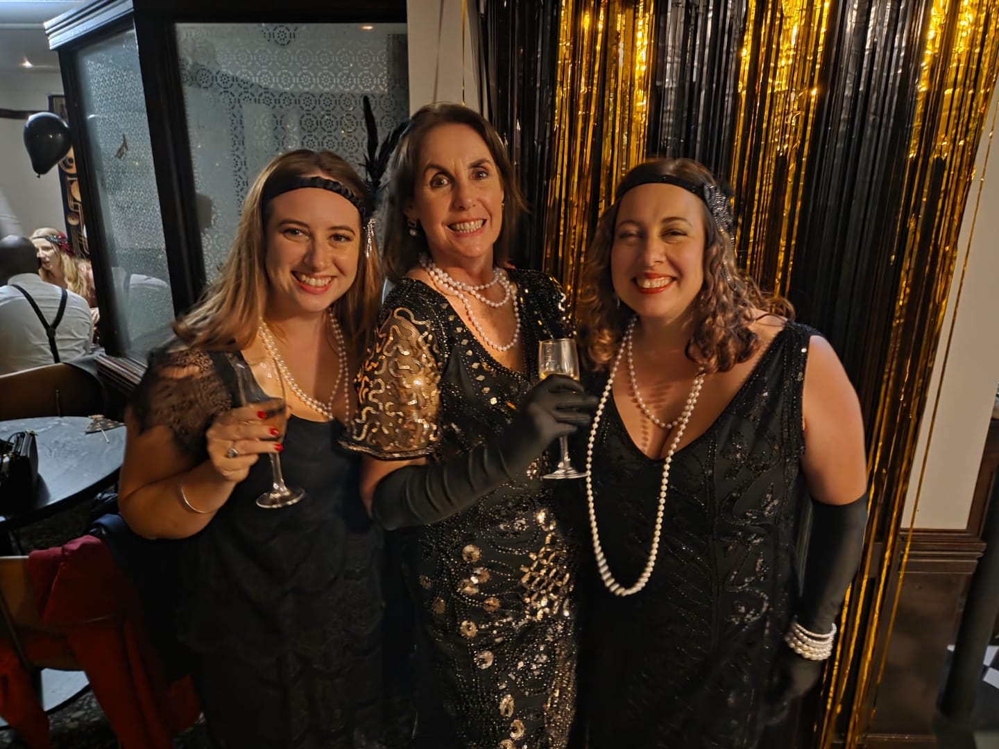 Customer photo review of Margot Plus Size Gatsby Dress - Black & Gold