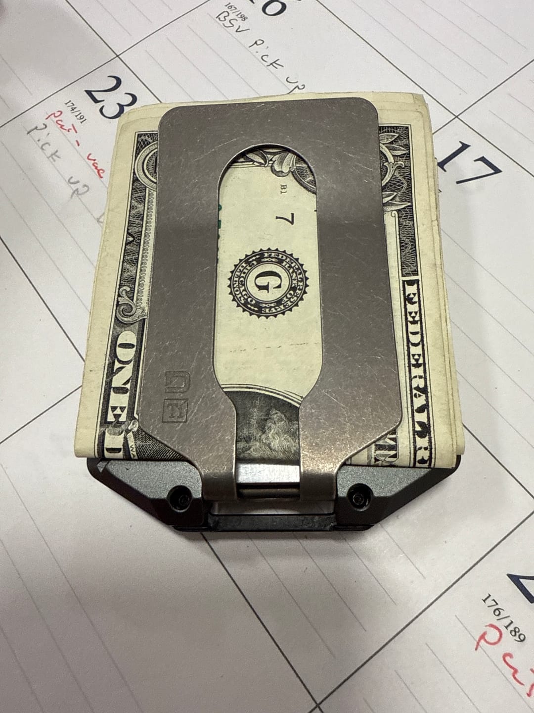 Customer photo review of M4 MAVERICK™ RAIL WALLET with TITANIUM CLIP