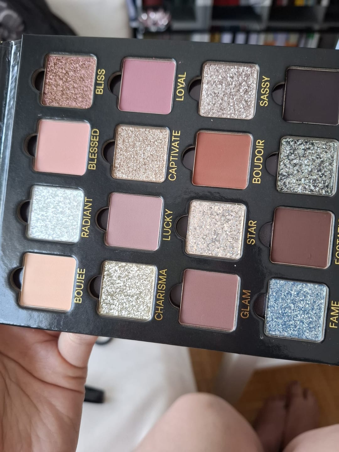 Customer photo review of Boujee Boudoir Neutral Glam Eyeshadow Palette