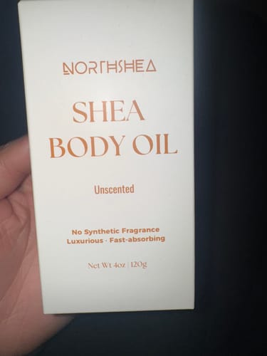 Customer photo review of Shea Body Oil - Unscented