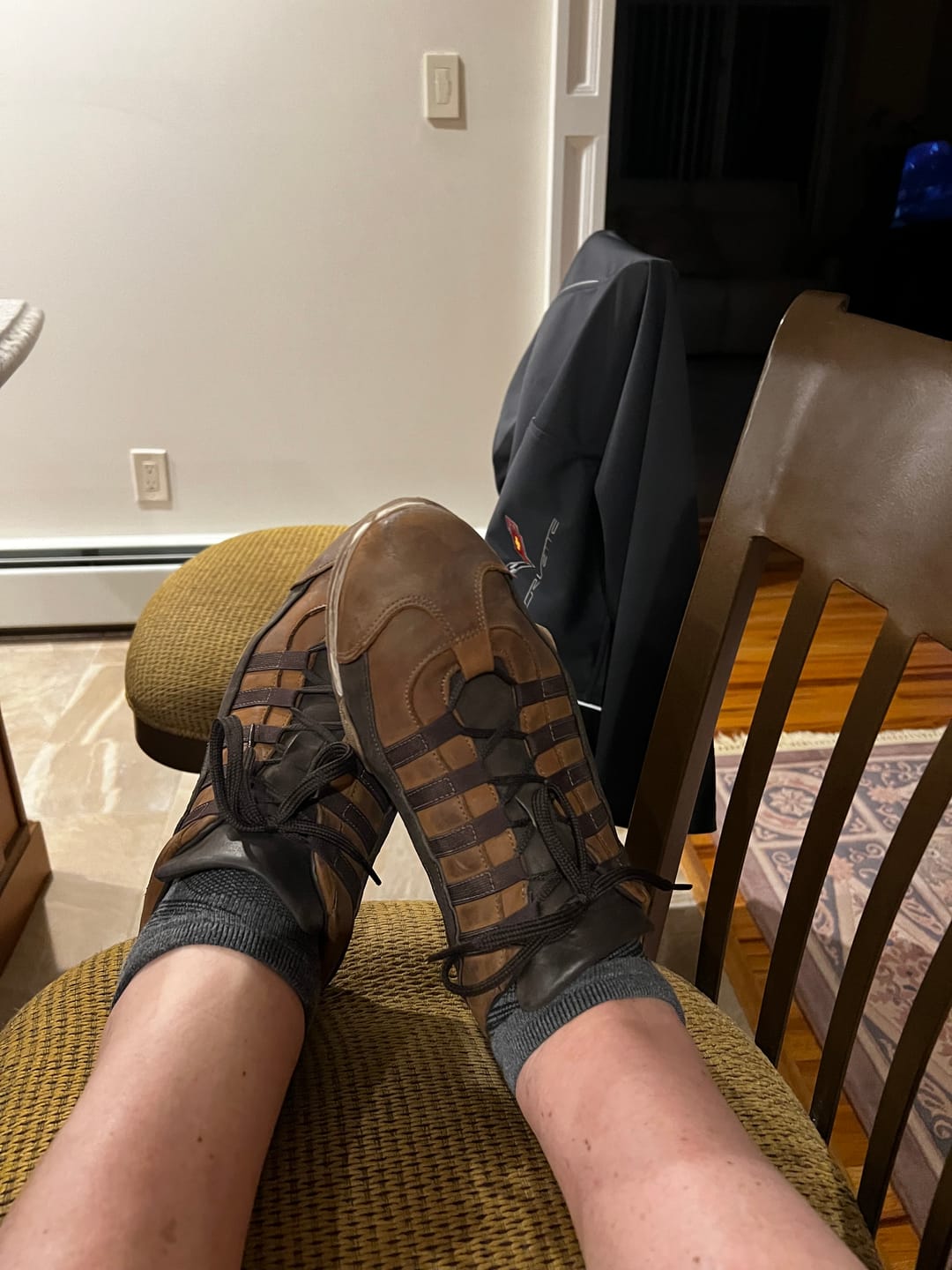 Customer photo review of Men's GrandPrix Sneaker in Cognac (Medium and Dark Browns)